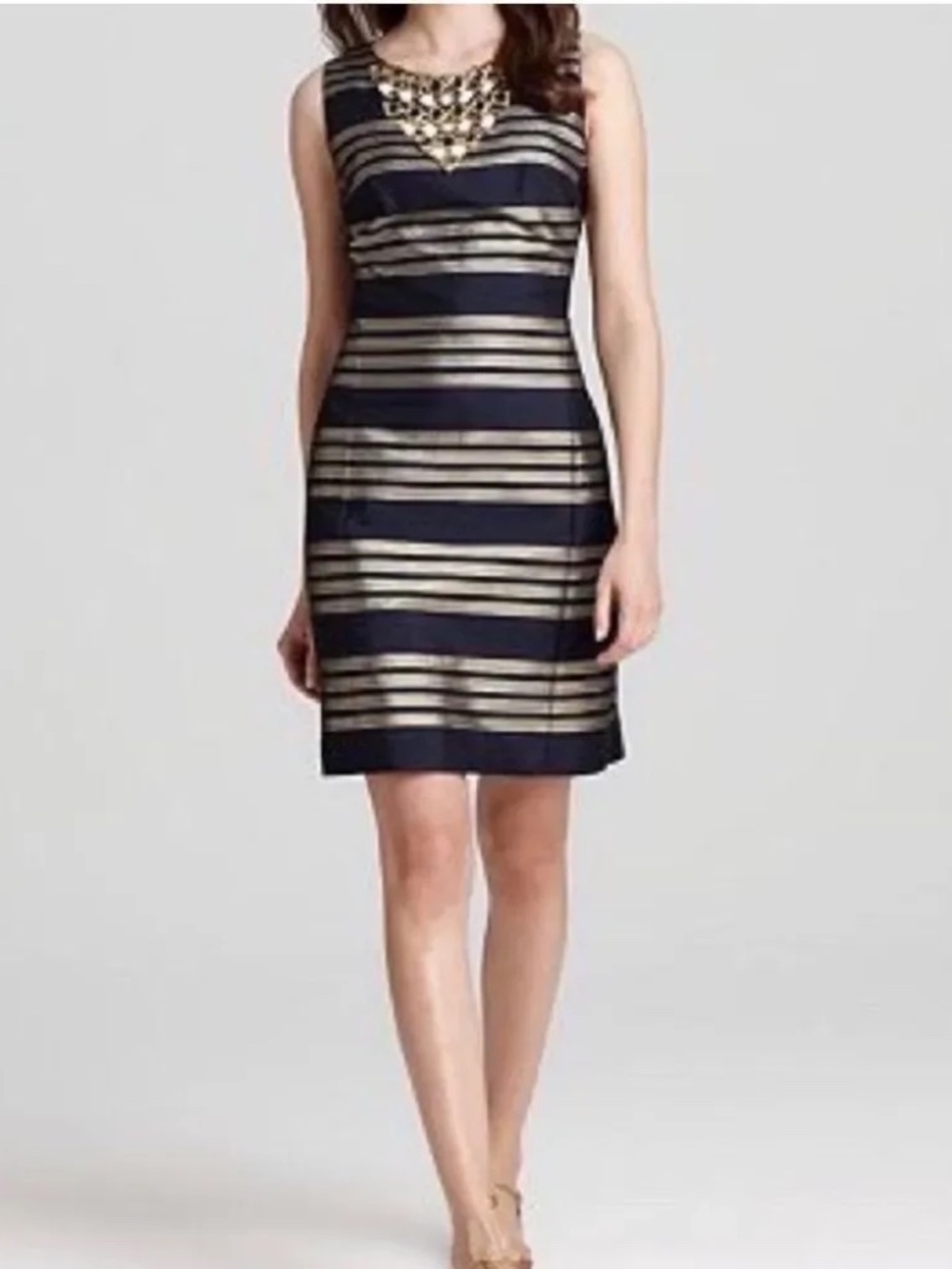 Lilly Pulitzer Virginia Dress Size 8- NEW with tags- True Navy Galm Metallica